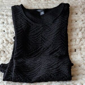 Liz Claiborne Black Textured Women's Blouse